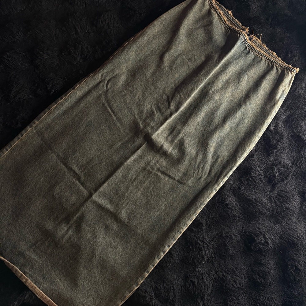 Distressed Wash Denim BDG Maxi Skirt